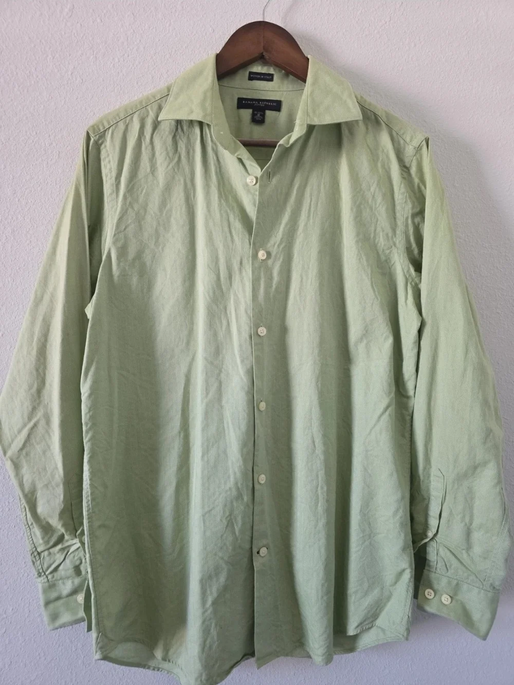 Banana Republic Pale Green Button-Up Shirt Jacket